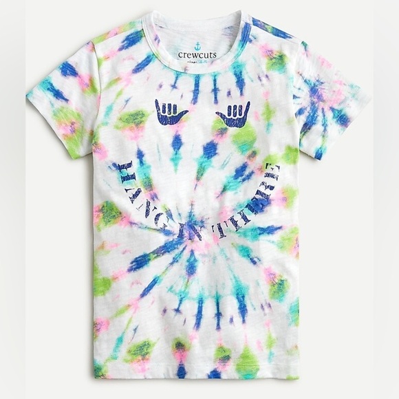 Crewcuts Other - J Crew Crewcuts Kids' tie-dye "hang in there" T-shirt Size 10